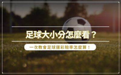 足球大小分怎麼看？一次教會足球運彩賠率怎麼算！