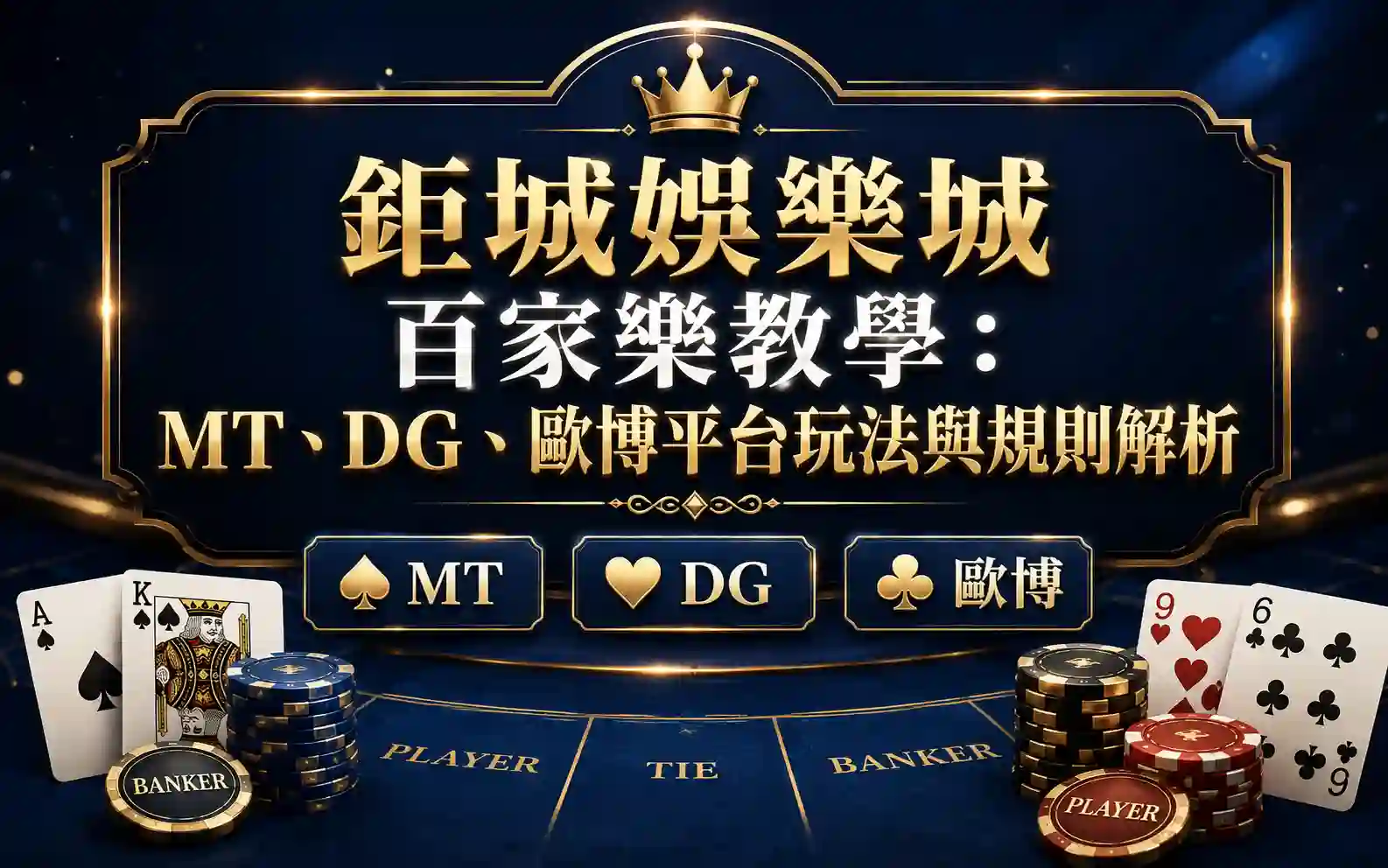 3A娛樂城百家樂教學：MT、DG、歐博平台玩法與規則解析